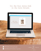 Terracotta Photo Save the Date Template | Minimalist Save the Date Template