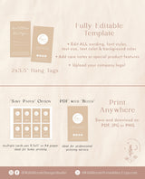 Boho Small Business Hang Tag | Boutique Clothing Tag Template
