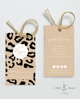 Leopard Print Small Business Hang Tag | Boutique Clothing Tag Template