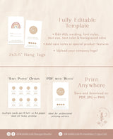 Boho Small Business Hang Tag | Boutique Clothing Tag Template
