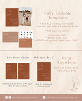 Terracotta Wedding Invitation Template | Minimalist Burnt Orange Wedding Invite