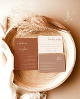 Terracotta Wedding Invitation | Minimalist Desert Wedding Invite