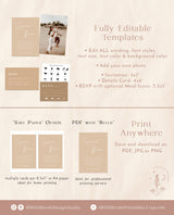 Beige Modern Wedding Invitation Suite Template | Minimalist Desert Wedding Invite