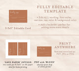 Burnt Orange Minimalist RSVP Card | Modern Wedding Response Card