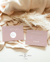 Boho Small Business Gift Certificate | Mauve Gift Card Template