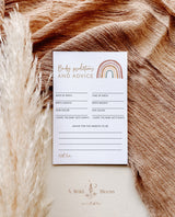 Rainbow Baby Shower Advice and Predictions Card | Gender Neutral Baby Shower Game