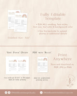 Rainbow Baby Shower Advice and Predictions Card | Gender Neutral Baby Shower Game