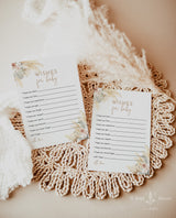 Pampas Grass Wishes for Baby Shower Card | Baby Keepsake