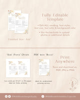 Pampas Grass Baby Shower Advice and Predictions Card | Girl Baby Shower Game
