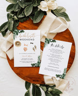 Tropical Bachelorette Party Invitation | Tropical Bachelorette Itinerary
