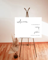 Minimalist Wedding Welcome Sign | Editable Welcome Sign Template
