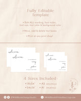 Minimalist Wedding Welcome Sign | Editable Welcome Sign Template