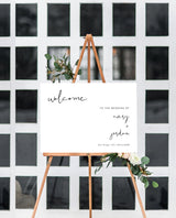 Minimalist Wedding Welcome Sign | Editable Welcome Sign Template