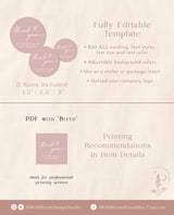 Small Business Thank You Sticker | Boho Business Package Sticker