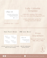 Minimalist Enclosure Card | Modern Wedding Invite Insert