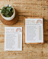 Rainbow Guess Who Game | Boho Gender Neutral Baby Shower