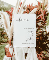 Minimalist Wedding Welcome Sign | Editable Welcome Sign Template
