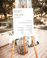 Minimalist Wedding Program Poster | Editable Program Sign Template