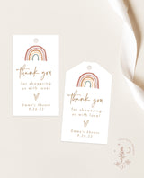Rainbow Thank You Tags | Baby Shower Favor Tag