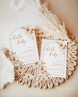 Pampas Grass Baby Shower Invite | Boho Girl Baby Shower