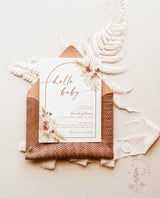 Pampas Grass Baby Shower Invite | Boho Girl Baby Shower