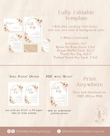 Pampas Grass Baby Shower Invitation | Girl Baby Shower Bundle