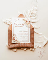 Bohemian Drive By Baby Shower Invite | Girl Baby Shower