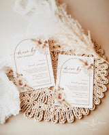 Bohemian Drive By Baby Shower Invite | Girl Baby Shower