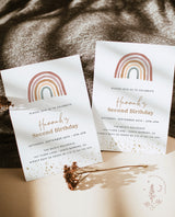 Rainbow Birthday Party Invitation | Girls Birthday Party Invite