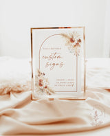 Pampas Grass Custom Sign Template | Terracotta Wedding Custom Sign