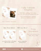 Terracotta Photo Save the Date Template | Minimalist Save the Date Template