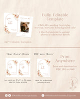 Pampas Grass Photo Save the Date Template | Minimalist Save the Date Template