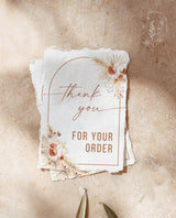 Boho Small Business Thank You Card | Pampas Grass Thank You Card Template