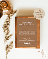 Boho Small Business Thank You Card | Pampas Grass Thank You Card Template