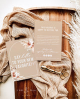 Boho Small Business Thank You Card | Pampas Grass Thank You Card Template
