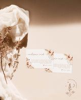 Bohemian Enclosure Card | Minimalist Wedding Invite Insert