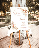 Burnt Orange Welcome Sign Template | Terracotta Wedding Welcome Poster