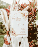 Burnt Orange Welcome Sign Template | Terracotta Wedding Welcome Poster