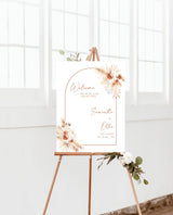 Burnt Orange Welcome Sign Template | Terracotta Wedding Welcome Poster