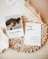 Minimalist Wedding Invitation Template | Editable Minimalist Wedding Invite