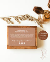 Minimalist Small Business Thank You Card | Boho Boutique Thank You Template