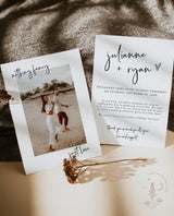 Photo Wedding Announcement | Photo Elopement Announcement
