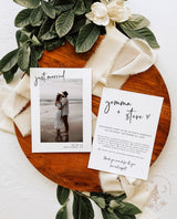 Photo Wedding Announcement | Photo Elopement Announcement