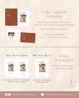 Terracotta Photo Save the Date Template | Minimalist Save the Date Template
