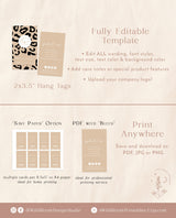 Leopard Print Small Business Hang Tag | Boutique Clothing Tag Template