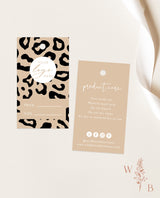 Leopard Print Small Business Hang Tag | Boutique Clothing Tag Template