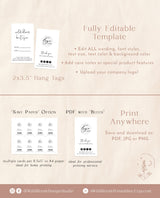 Boho Small Business Hang Tag | Boutique Clothing Tag Template