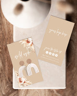 Boho Earring Card Template | Pampas Grass Earring Cards