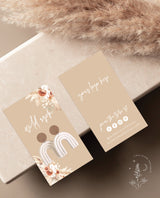Boho Earring Card Template | Pampas Grass Earring Cards