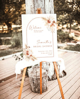 Boho Bridal Shower Welcome Sign | Pampas Grass Bridal Shower Welcome Poster 